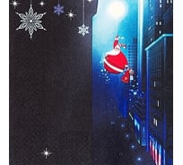 Бумажная салфетка PAPSTAR САНТА-КЛАУС 33х33 см, 3 слоя, 20 шт/уп В NY 1/15 PS-87085