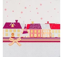 Бумажная салфетка PAPSTAR ЗИМНЯЯ ДЕРЕВНЯ 33х33 см, 3 слоя, 20 шт/уп 1/15 PS-87043