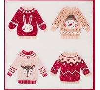 Бумажная салфетка PAPSTAR ПУЛОВЕР 33х33 см, 3 слоя, 20 шт/уп 1/15 PS-87901