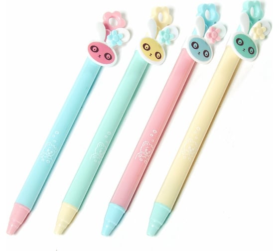 Подарочная автоматическая шариковая ручка Alingar Baby pen Зайчонок синяя фигурный клип AL4775