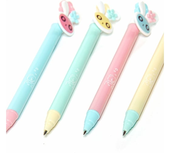 Подарочная автоматическая шариковая ручка Alingar Baby pen Зайчонок синяя фигурный клип AL4775