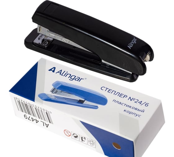 Степлер Alingar №24 6 на 20 листов корпус ассорти AL4479