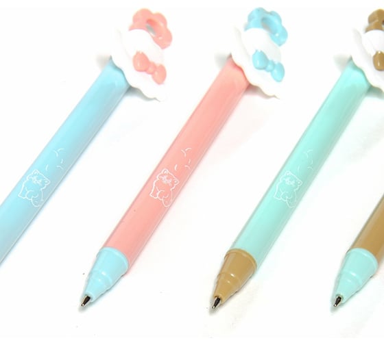 Подарочная автоматическая шариковая ручка Alingar Baby pen Шляпка синяя фигурный клип AL4782