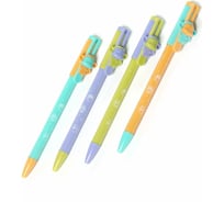 Подарочная автоматическая шариковая ручка Alingar Вaby pen Обезьянка синяя фигурный клип AL4779