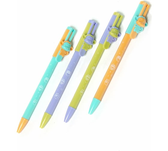Подарочная автоматическая шариковая ручка Alingar Вaby pen Обезьянка синяя фигурный клип AL4779