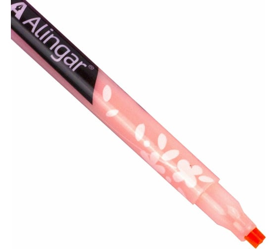 Набор текстовыделителей Alingar 6 цветов Pastel 2 в 1 фигурный грифель штамп, круглый корпус AL6810