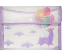 Папка-конверт Bruno Visconti с окантовкой, Лавандовые ламы, А4, 2 вида 14-030/02