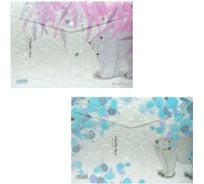 Папка-конверт Bruno Visconti на кнопке, Белая медведица, А4, 2 вида 14-036