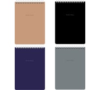 Бизнес-блокнот BRAUBERG Minimal Classic А5 146x206 мм, 60 листов, клетка, на гребне, картонная обложка, жесткая подложка 116426