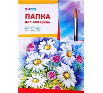 Папка для акварели ArtSpace 10 л., А3, Ромашки, блок, рисовальная бумага 180г/м2 Па10А3_019