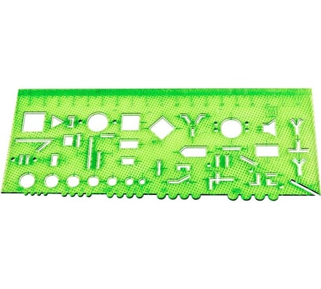 Радиотехническая линейка Attache 18 см прозрачная зеленая 1151970