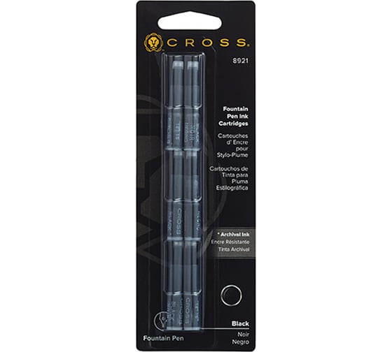 Чернила Cross черный, 6 шт в упаковке 8921 black 1