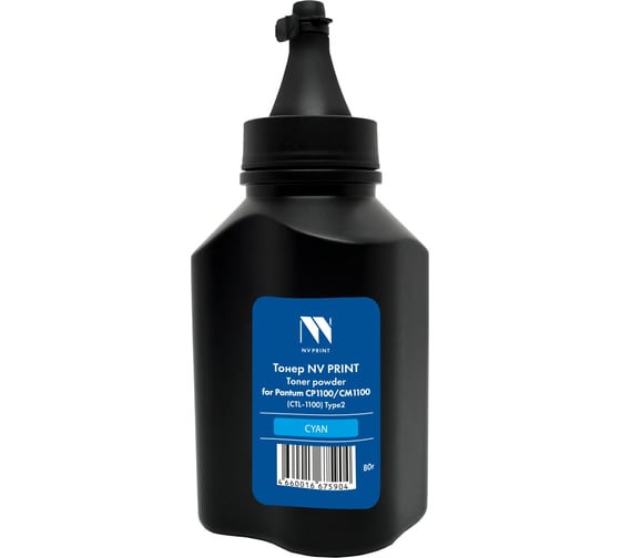 Тонер NVP для Pantum CP1100/CM1100 (CTL-1100) NV Print Type2 (80г) Cyan совместимый NV-CP1100-Type2-80GC
