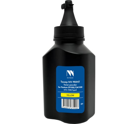 Тонер NVP для Pantum CP1100/CM1100 (CTL-1100) NV Print Type2 (80г) Yellow совместимый NV-CP1100-Type2-80GY