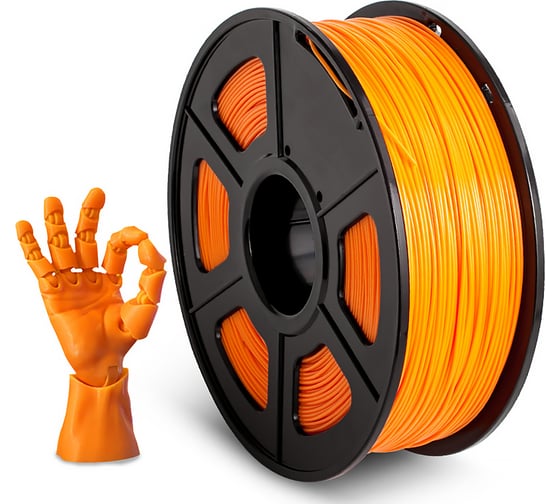Филамент ABS NV Print Orange для 3D печати диаметр 1.75мм длина 330 метров масса 1 кг NV-3D-ABS-ORANGE