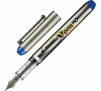 Ручка перьевая PILOT V-Pen, СИНЯЯ, корпус серый, линия письма 0,58мм, SVP-4M L 144422