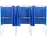 Кабина для голосования трехсекционная Rusbarrier KG-3 BLUE + сумка 2