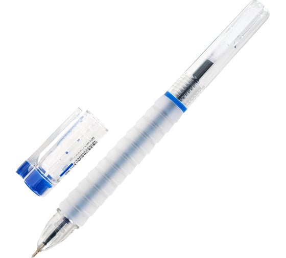 Ручка шариковая с удлиненным грипом BRAUBERG MAXI LONG синяя, комплект 12 шт., игольчатый пишущий узел 0.5 мм 144456