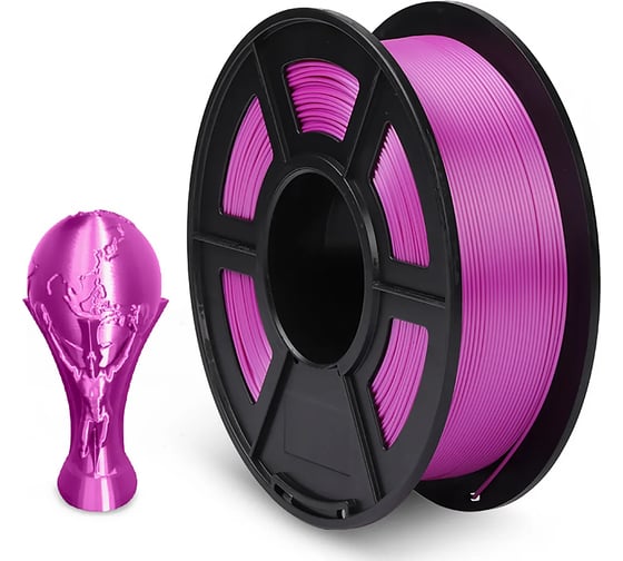 Филамент для 3D-печати NV Print Silk PLA+ Purple, диаметр 1.75 мм, масса 1 кг NV-3D-SILK-PLA-P-PURPLE