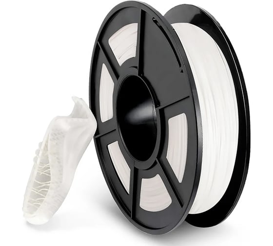 Филамент для 3D-печати NV Print TPU 95-A White, диаметр 1.75 мм, масса 0.5 кг NV-3D-TPU-WHITE