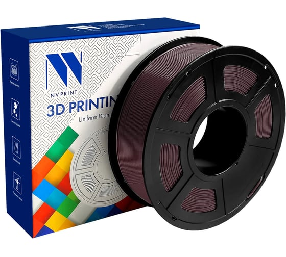 Филамент для 3D-печати NV Print TPU Silk Burgundy, диаметр 1.75 мм, масса 1 кг NV-3D-TPU-SILK-BURGUNDY