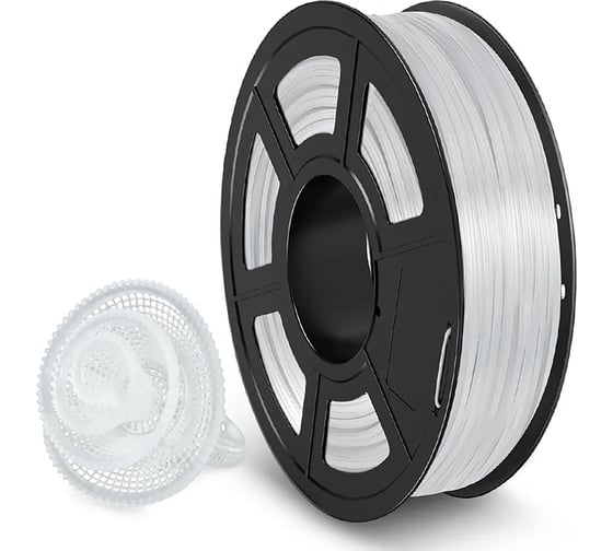 Филамент для 3D-печати NV Print TPU Trans. White, диаметр 1.75 мм, масса 0.5 кг NV-3D-TPU-TRANS-WHITE