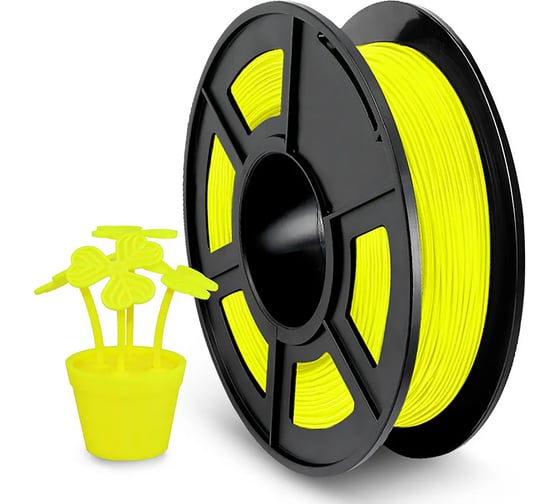 Филамент для 3D-печати NV Print TPU Yellow, диаметр 1.75 мм, масса 0.5 кг NV-3D-TPU-YELLOW