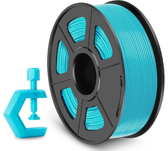 Филамент для 3D-печати NV Print PETG Cyan синий, диаметр 1.75 мм, 1 кг NV-3D-PETG-CYAN