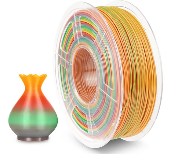 Филамент для 3D-печати NV Print PETG Rainbow 02 многоцветный-02, диаметр 1.75 мм, 1 кг NV-3D-PETG-RAINBOW-02