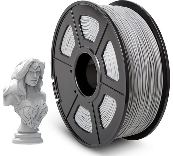 Филамент для 3D-печати NV Print ABS Grey серый, диаметр 1.75 мм, 1 кг NV-3D-ABS-GREY