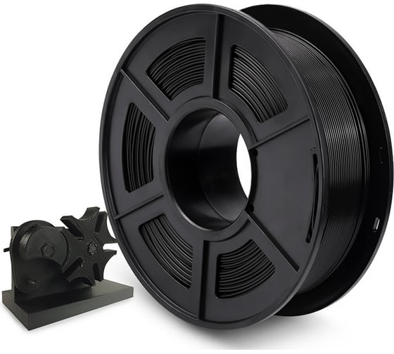 Филамент для 3D-печати NV Print PLA Black черный, диаметр 1.75 мм, 1 кг NV-3D-PLA-BLACK