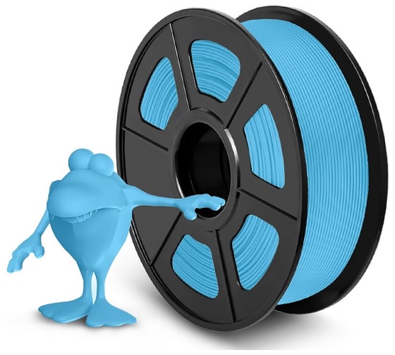 Филамент NV Print PLA Matte Light Blue матовый светло-голубой, для 3D печати, 1.75 мм, 330 м, 1 кг NV-3D-PLA-MATTE-LIGHT-BLUE
