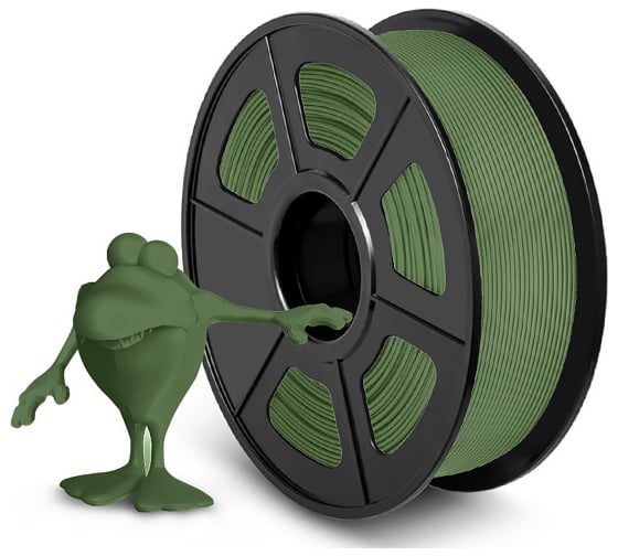 Филамент NV Print PLA Matte Olive Green матовый оливково-зеленый, для 3D печати, 1.75 мм, 1 кг NV-3D-PLA-MATTE-OLIVE-GREEN