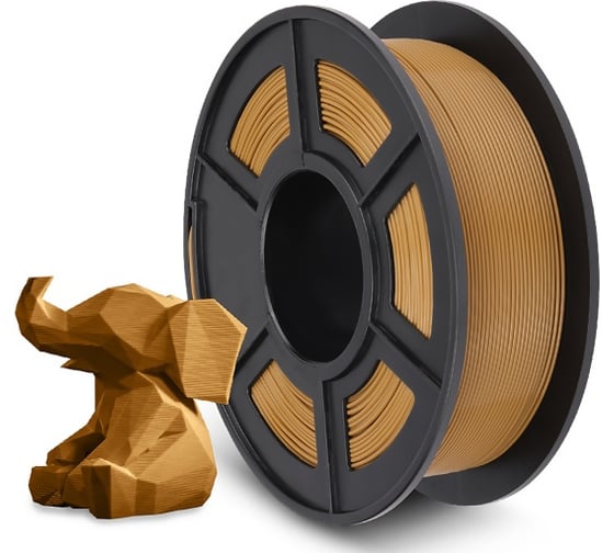 Филамент NV Print PLA+ Coffee кофейный, для 3D печати, 1.75 мм, 1 кг NV-3D-PLA-P-COFFEE