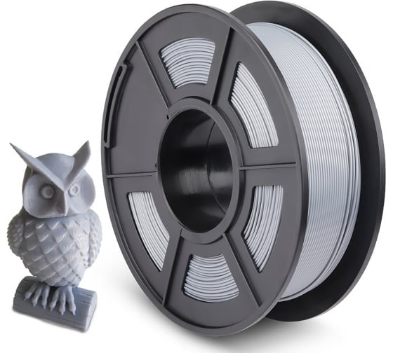 Филамент NV Print PLA Silver серебряный, для 3D печати, 1.75 мм, 1 кг NV-3D-PLA-SILVER