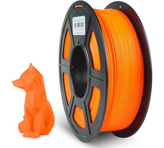 Филамент NV Print PLA+ Sunny Orange солнечно-оранжевый, для 3D печати, 1.75 мм, 1 кг NV-3D-PLA-P-SUNNY-ORANGE