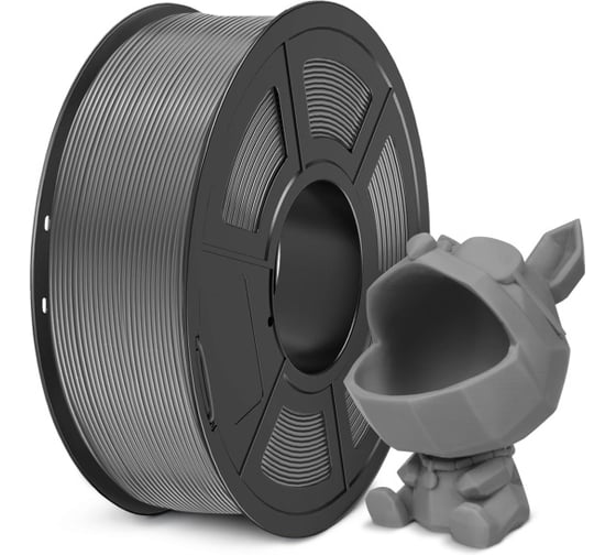 Филамент NV Print PLA Meta Grey серый, для 3D печати, 1.75 мм, 1 кг NV-3D-PLA-META-GREY