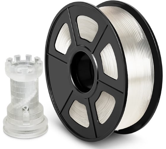 Филамент NV Print PLA Transparent прозрачный, для 3D печати, 1.75 мм, 1 кг NV-3D-PLA-TRANSPARENT