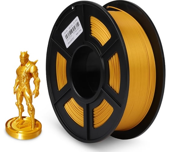 Филамент NV Print Silk PLA+ Light gold шелковисто светло-золотой, для 3D печати, 1.75 мм, 330 м, 1 кг NV-3D-SILK-PLA-P-LIGHT-GOLD