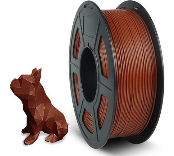 Филамент NV Print PLA+ Chocolate шоколадный, для 3D печати, 1.75 мм, 1 кг NV-3D-PLA-P-CHOCOLATE