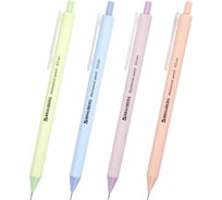 Карандаш механический BRAUBERG SOFT PASTEL 0.5 мм, корпус soft-touch ассорти, комплект 24 шт. 181957