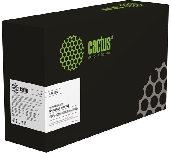 Картридж лазерный Cactus CS-W1520A 152A черный, 3050 страниц, для HP LaserJet Pro 4003dw/4004dn/4103dw/4104dw 2166885 1