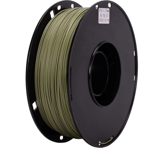 Пластик для 3D-печати CACTUS CS-3D-PLA-1KG-M-OLIV PLA Matte, 1.75 мм, 1 кг, 326 м, оливковый 2162360