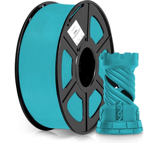 Пластик Cactus CS-3D-TPU-0.8KG-CYAN TPU/1.75мм/0.8кг/336м/голубой 2162352