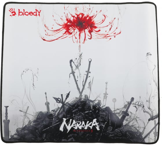 Коврик для мыши A4TECH Bloody BP-45 Naraka 450x400x3 мм, большой, белый/рисунок 1874610