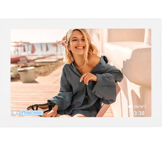 Фоторамка DIGMA 15.6 PF-1555 1920x1080 белый пластик 32Gb Видео WiFi 2103331