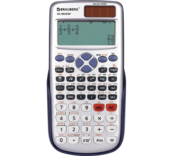 Калькулятор инженерный BRAUBERG SC-991ESP (165х84 мм), 417 функций, 10+2 разрядов, дв.питание, 273997