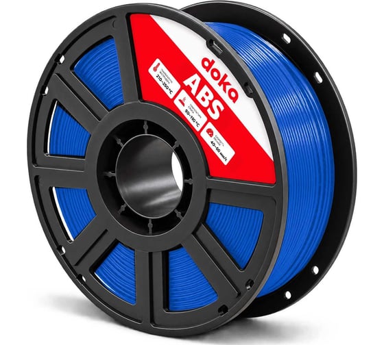 Филамент doka ABS синий пластик для 3D печати 1.75мм 1кг blue ABS5010D