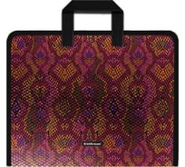 Папка ErichKrause на молнии пластиковая с ручками Багровый питон, А4+ 52864