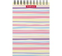 Блокнот ErichKrause Pastel Lines на спирали, А6, 60 листов, клетка 53123